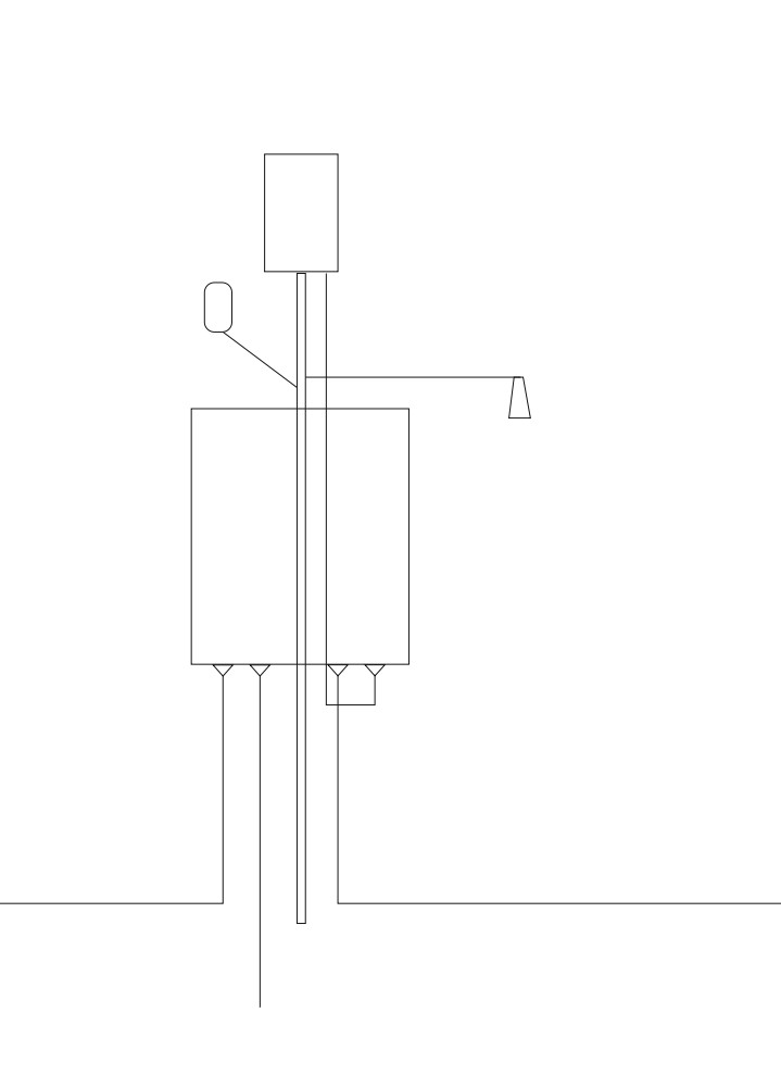 Line drawing of weather station